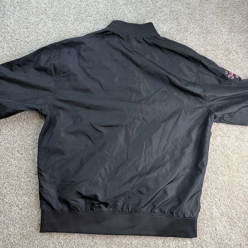 Barstool Sports The Overs Club Jacket Mens Large Bomber Zip Coat Windbreaker